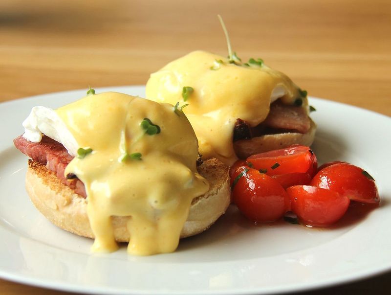 Eggs Benedict with hollandaise